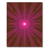 Radiant Pink Starburst Geometric Area Rug