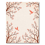 Pink Tree Branches Hummingbirds Area Rug