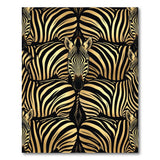 Luxury Black Gold Zebra Pattern Area Rug