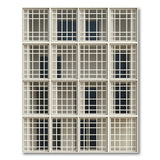 Modern Black White Grid Facade Area Rug