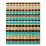 Teal Plaid Woven Farmhouse Rug
