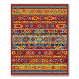 Vibrant Multi-Color Geometric Southwestern Area Rug