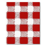 Red White Diagonal Stripe Geometric Area Rug