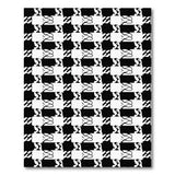 Bold Black White Houndstooth Geometric Rug