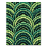 Emerald Cascading Waves Area Rug
