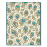 Teal Peacock Feathers Boho Area Rug
