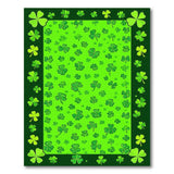 Vibrant Shamrock Clover Green Area Rug