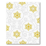 Gold Snowflake Blossom Pattern Area Rug