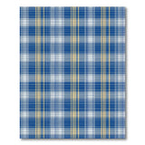 Navy Blue and Gold Plaid Geometric Area Rug