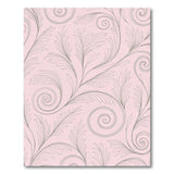 Pink Swirling Vine Leaf Area Rug