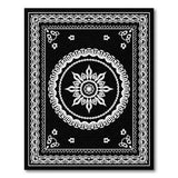 Black White Mandala Area Rug with Celtic Knots