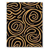 Orange Swirl Geometric Area Rug
