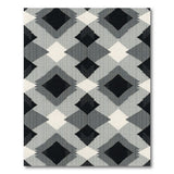 Black White Diamond Geometric Modern Area Rug