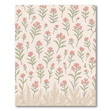 Blush Pink Wildflower Meadow Area Rug
