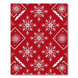 Red Snowflake Geometric No. 2 Area Rug