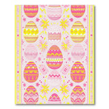 Playful Pink Easter Egg Pattern Area Rug
