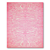 Geometric Modern Pink Hot Pink Zebra Stripe Area Rug