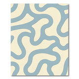 Wavy Blue Abstract Blue and Teal Area Rug