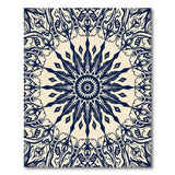 Navy Mandala Floral Persian Area Rug