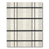Geometric Modern Black White Plaid Woven Area Rug