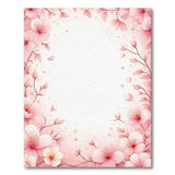 Blush Pink Cherry Blossom Border Area Rug