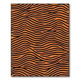 Bold Orange Tiger Stripe Orange Area Rug