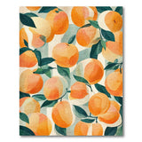 Vibrant Watercolor Orange Fruit Area Rug