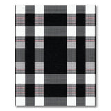Rustic Farmhouse Distressed Black White Checkered Area Rug