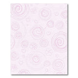 Whimsical Pink Swirl Floral Doodle Rug
