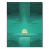 Teal Sunset Geometric Area Rug