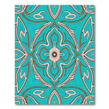 Mandala Blue and Teal Mandala Persian Area Rug