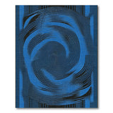 Blue and Teal Hypnotic Blue Spiral Geometric Area Rug