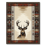 Southwestern Buck Deer Head Area Rug