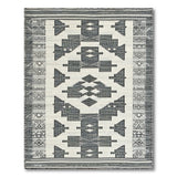 Heritage Tribal Geometric Black White Geometric Tribal Area Rug