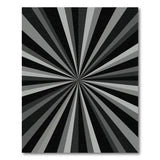 Radiant Black Gray Sunburst Area Rug