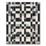 Black White Geometric Grid No. 26 Area Rug