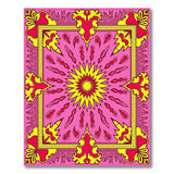 Radiant Pink Starburst Persian Area Rug