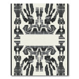 Bold Black White Heritage Tribal Area Rug
