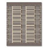 Brown Tan Vertical Stripe Geometric Area Rug