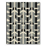 Bold Geometric Black White No. 8 Area Rug