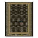 Gold Cross Motif Black Persian Area Rug