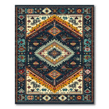Navy Multi-Color Southwestern Geometric Area Rug