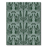 Green Fern Art Nouveau Area Rug
