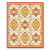 Ornate Red Border Persian Area Rug