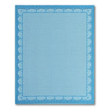 Light Blue Scalloped Border Area Rug