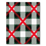 Rustic Red Green Plaid Farmhouse Area Rug