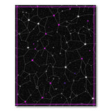 Pink Glow Constellation Night Sky Area Rug