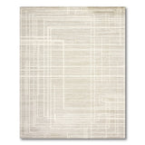 Geometric Modern Beige and Neutral Modern Beige Geometric Grid Area Rug