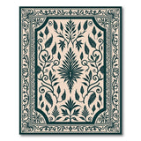 Blue and Teal Traditional Persian Teal Floral Persian Area Rug