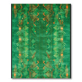 Green Geometric Modern Emerald Green Geometric Modern Area Rug